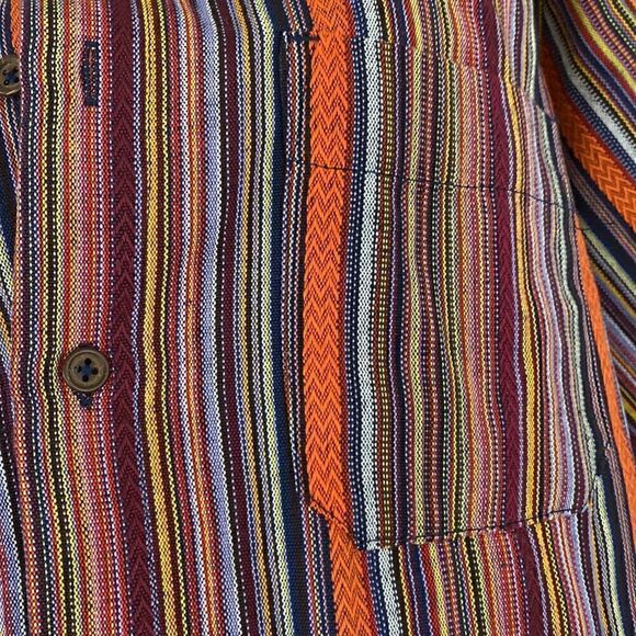 NWOT The Territory Ahead Orange Striped Button Down Shirt - Picture 4 of 13
